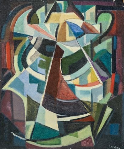 Robert LAVABRE (1928-1988) 
Abstract composition,...