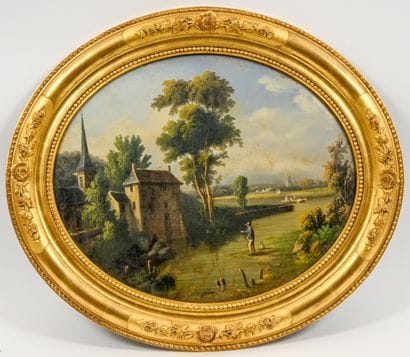 FRENCH SCHOOL, 19th century
Animated landscapes
Two...