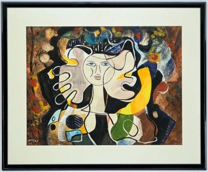 Robert LAVABRE (1928-1988) 
Moon head, circa...