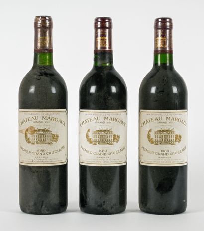 3 bottles CHÂTEAU MARGAUX 1989 1er GCC Margaux...
