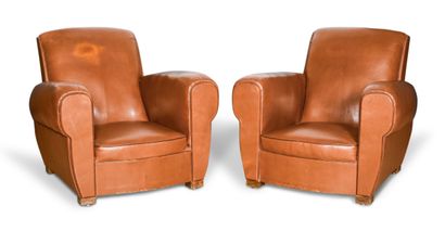 Pair of brown leather 
