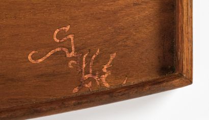 Emile GALLE (1846-1904)
Native wood marquetry...