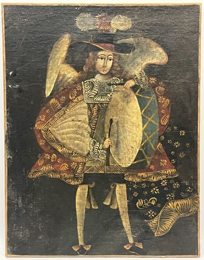 CUZCO SCHOOL
Archangel
Oil on canvas 
67...