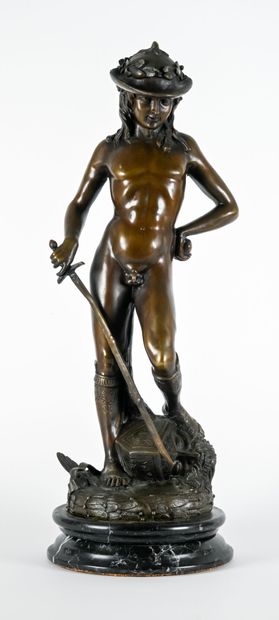 19th CENTURY FRENCH SCHOOL after DONATELLO
David...
