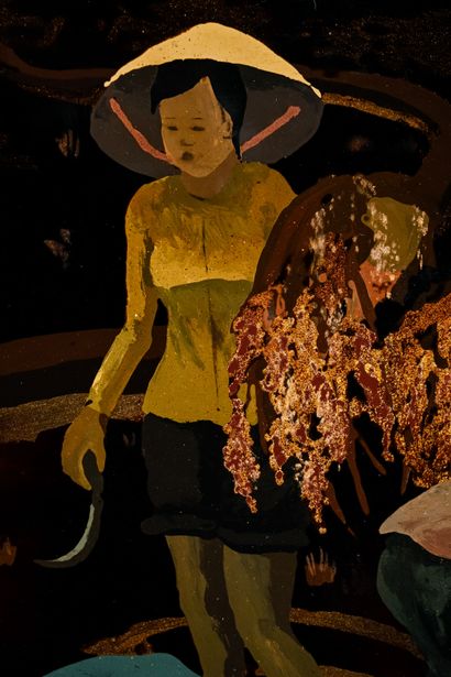 THANH LÊ'S WORKSHOP
Work in the rice fields
Lacquer...