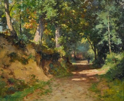 Albert REGAGNON (1874-1961)
Chemin animé,...