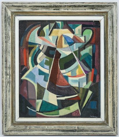 Robert LAVABRE (1928-1988) 
Abstract composition,...