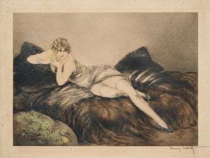 Louis ICART (1888-1950)
Woman in a state...