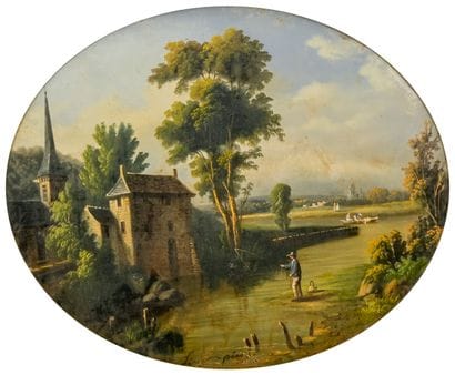 FRENCH SCHOOL, 19th century
Animated landscapes
Two...