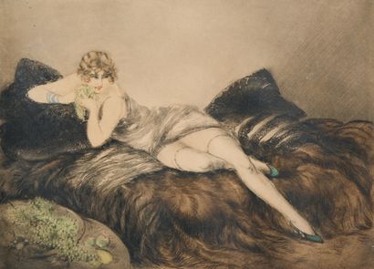 Louis ICART (1888-1950)
Woman in a state...
