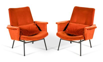 Pierre GUARICHE (1926 -1995)
Pair of armchairs...