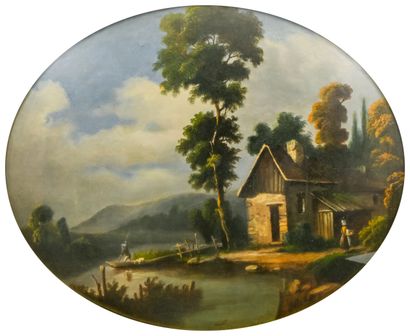 FRENCH SCHOOL, 19th century
Animated landscapes
Two...