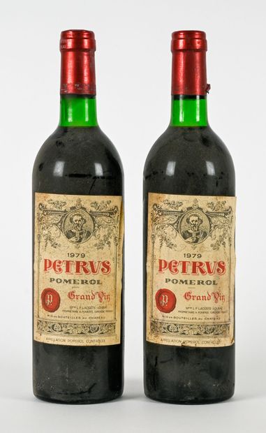 2 PETRUS 1979 Pomerol bottles (Very slightly...