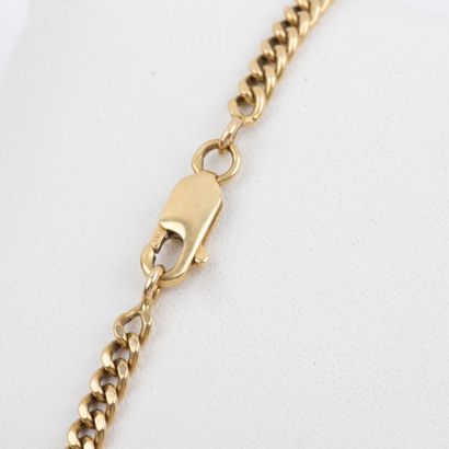 Chaine de cheville en or 18K , maille gourmette...