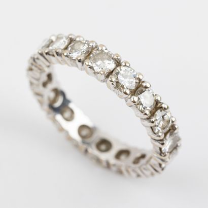 American wedding band with brilliant-cut...