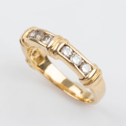 Half wedding band, brilliant-cut diamonds,...
