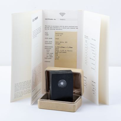 Sealed brilliant-cut diamond, 1.10 carat...