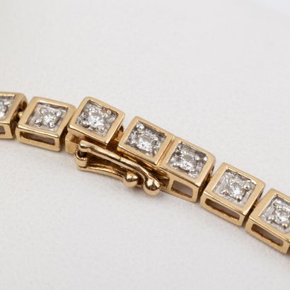 Line bracelet, brilliant-cut diamonds, approx....