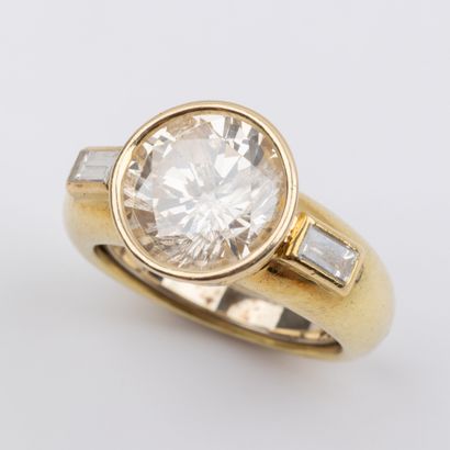 Solitaire ring, brilliant-cut diamond, approx....