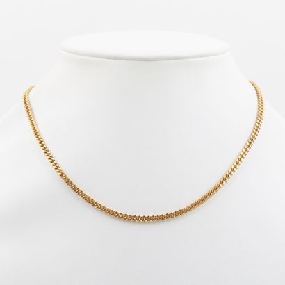 Collier or 18K maille gourmette 
Poids: 17.7...