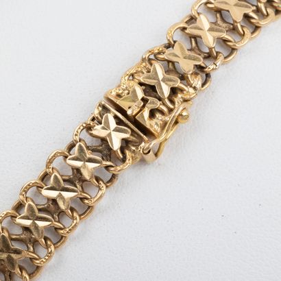 18 K gold bracelet, fancy mesh
Weight: 12.3...