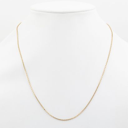 Collier or 18K maille forçat 
Poids: 3.6...