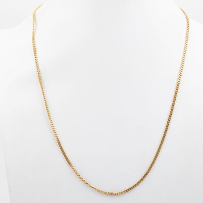 Collier or 18K maille gourmette 
Poids: 17.1...