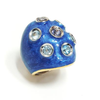 SARAZANI Monte Carlo
Large Dome ring, semi-precious...