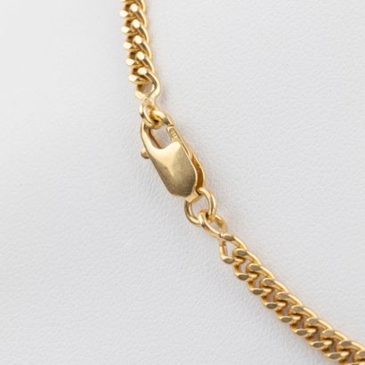 Collier or 18K maille gourmette 
Poids: 17.7...