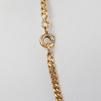 Collier or 18K maille gourmette 
Poids: 17.1...