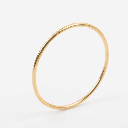 18K gold bangle 
Weight: 13.2 g - Diam: 6.5...