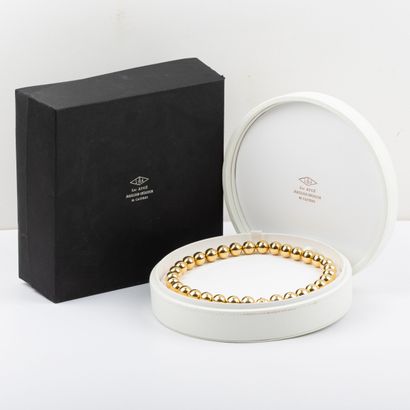 Choker necklace, 18K gold balls diam: 14mm...