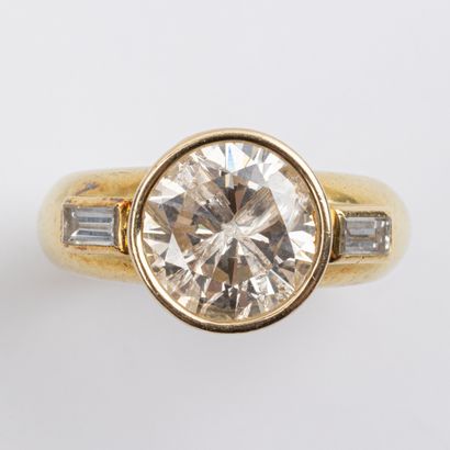 Solitaire ring, brilliant-cut diamond, approx....