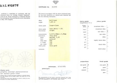 Sealed brilliant-cut diamond, 1.03 carat...