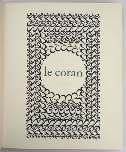 [CORAN]. LE CORAN. Traduit de l'arabe par...