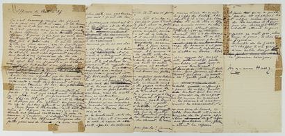 [AUTOGRAPHE]. HARRY (Myriam). MANUSCRIT AUTOGRAPHE...