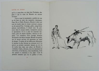 [BRAYER - TAUROMACHIE]. MÉRIMÉE (P.). LETTRE...
