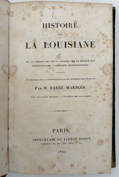 [VOYAGES]. BARBÉ-MARBOIS (François de). HISTOIRE...