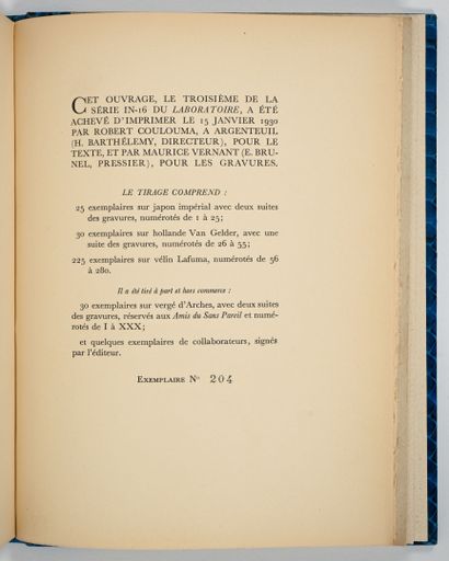 MARX (Claude-Roger). SIMILI. Trois actes....