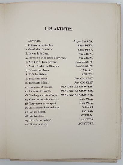 VINS, FLEURS ET FLAMMES. P., Klein, [1952]....