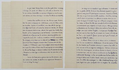 [AUTOGRAPHE]. BLONDIN (Antoine). MANUSCRIT...