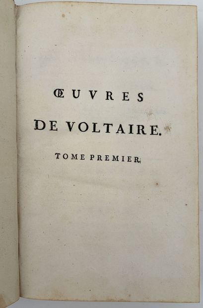 VOLTAIRE (François-Marie Arouet, dit). OEUVRES...