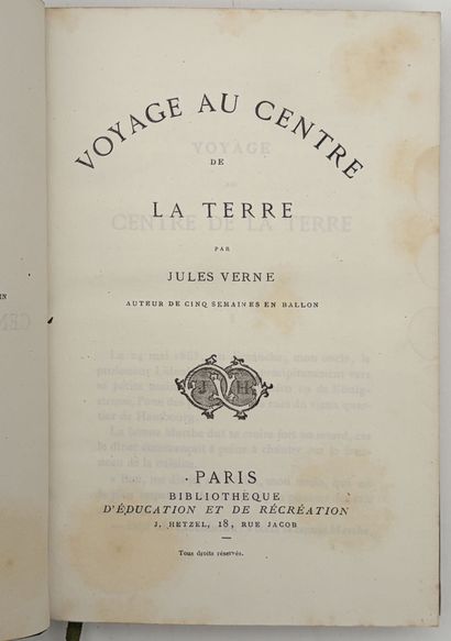 VERNE (Jules). ENSEMBLE DE 5 TITRES, des...