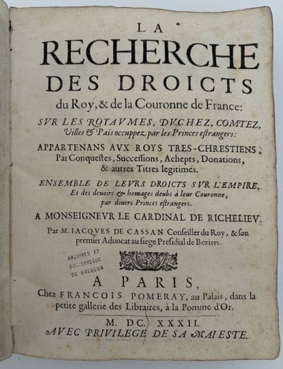 [DROIT]. CASSAN (Jacques). LA RECHERCHE DES...