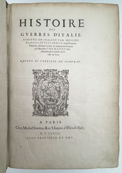 GUICHARDIN (François). HISTOIRE DES GUERRES...