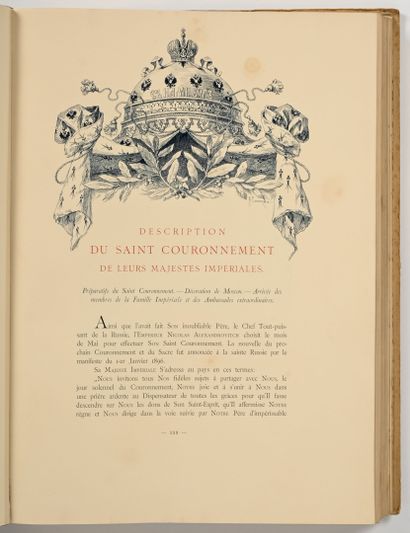 [RUSSIE - COURONNEMENT DE NICOLAS II]. KRIVENKO...