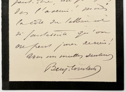 [AUTOGRAPHE]. BENJAMIN-CONSTANT (Jean-Joseph...