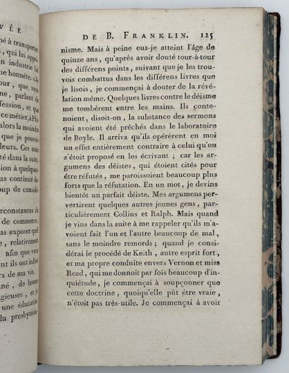 [VOYAGES]. FRANKLIN (B.). MÉMOIRES DE LA...