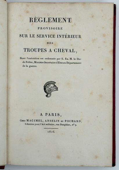 [MILITARIA - CAVALERIE]. LA PORTERIE (François...