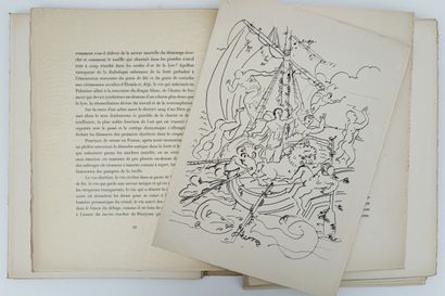 VINS, FLEURS ET FLAMMES. P., Klein, [1952]....